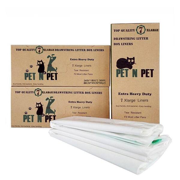 Pet N Pet 34 in. x 18 in. X-Large Extra Heavy-Duty Cat Pan Litter Box Liners (21-Liners/Box)