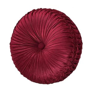 Matilda Polyester Tufted Round Decorative Throw Pillow 15 x 15 in.