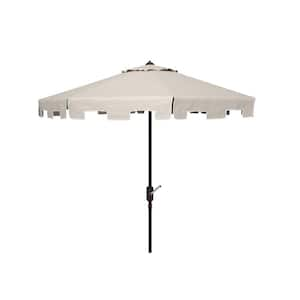 Zimmerman 11 ft. Aluminum Market Tilt Patio Umbrella in Beige/White