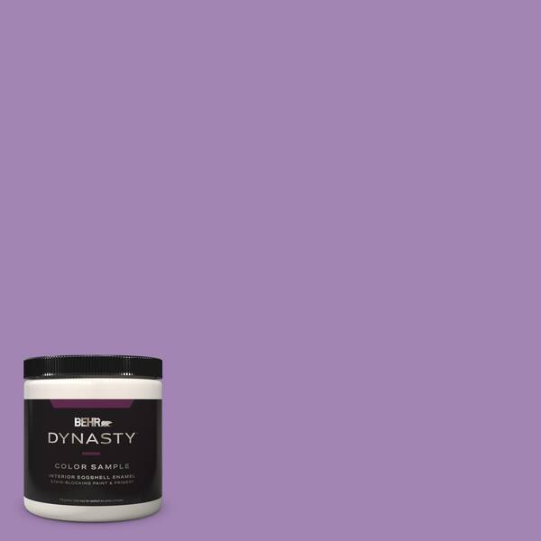 BEHR DYNASTY 8 oz. #660B-6 Daylight Lilac Eggshell Enamel Stain-Blocking Interior Paint and Primer Sample