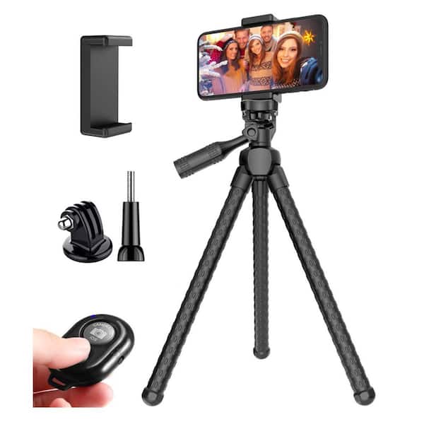 phyfalip Portable and Adjustable Flexible Phone Tripods Camera Stand Holder with Remote