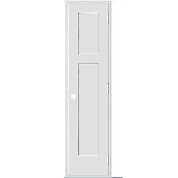 Pacific Entries 18 in. x 80 in. Craftsman Unfinished 3-Panel Solid Wood Core Primed Pine Reversible Single Prehung Interior Door
