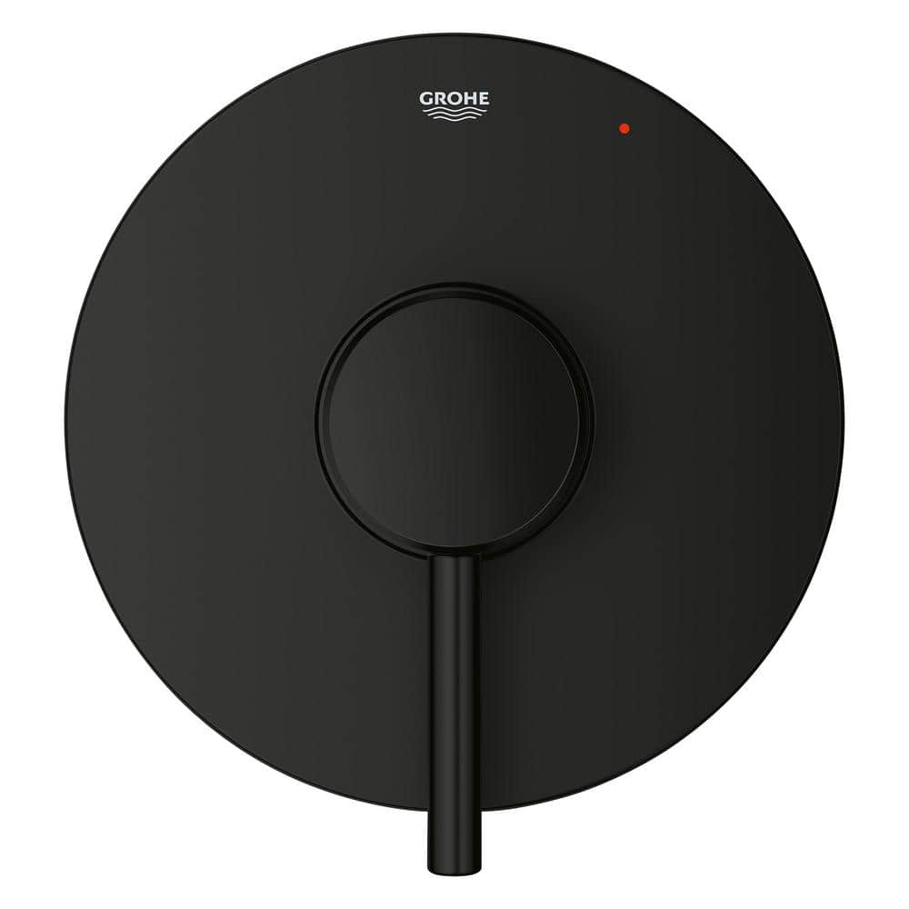 Matte Black Modern Wall-Mounted Shower Handle Lever