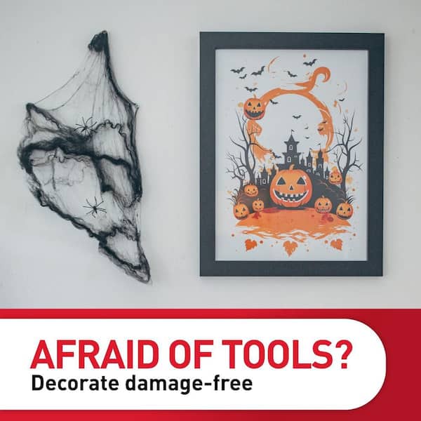 15 lb. Large Picture Hanging Strips, White, Damage Free Hanging, 12 Pairs