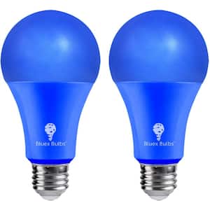 120-Watt Equivalent A21 Decorative Indoor/Outdoor LED Light Bulb in Blue (2-Pack)