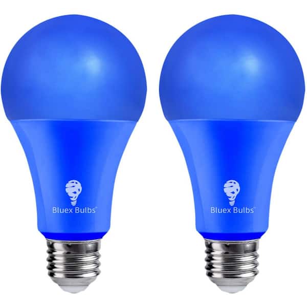 Bluex Bulbs 120-Watt Equivalent A21 Decorative Indoor/Outdoor LED Light Bulb in Blue (2-Pack)