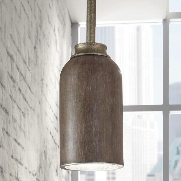 1-Light 9-Watt Gilded Pewter Integrated LED Mini Pendant