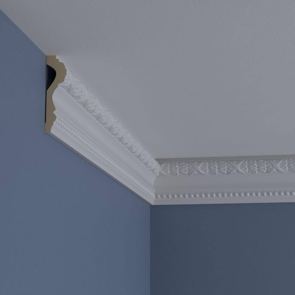 Primed Polyurethane Dublin Leaves Crown Moulding 94.5"
