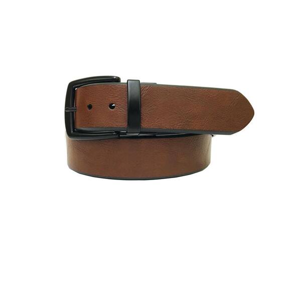 JOHN DEERE Men's Size 36 Tan/Black Genuine Leather Reversible Belt