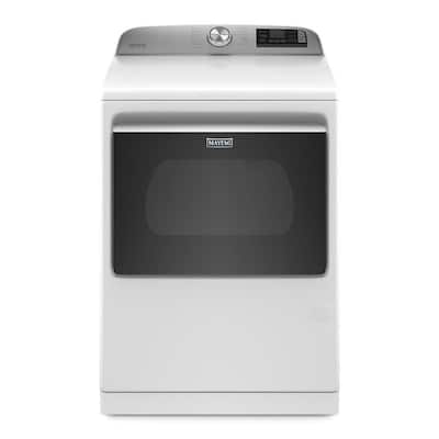 7.4 cu. ft. 120-Volt Smart Capable White Gas Vented Dryer with Steam and Hamper Door, ENERGY STAR
