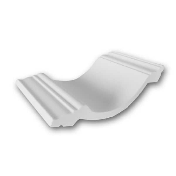 ORAC DECOR 4 in. D x 6-1/8 in. W x 4 in. L Primed White Plain Polyurethane Crown Moulding Sample