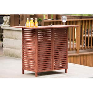 54 in. Patio Bar Table with Storage