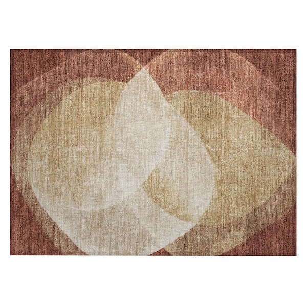Chantille Machine Washable Indoor/Outdoor Abstract ACN3035 Garnet 3 ft. x 4 ft. Area Rug