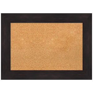 Furniture Espresso 29.62 in. x 21.62 in. Framed Corkboard Memo Board