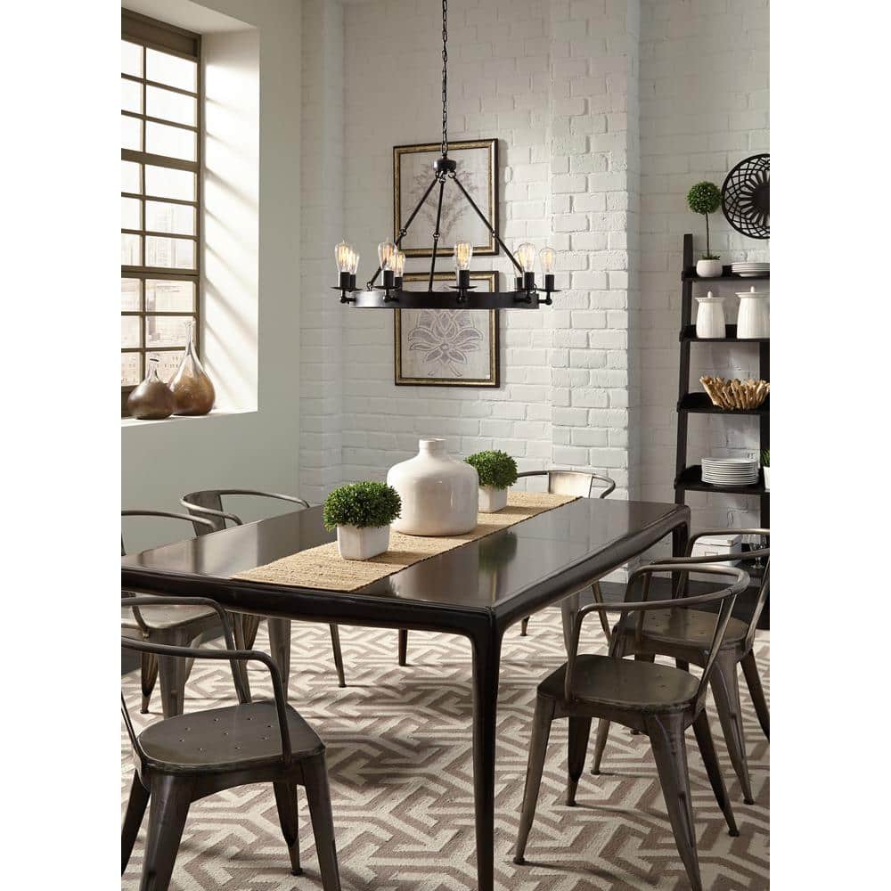 Stardust Finish 5-Light Chandelier with Clear Beveled Shade