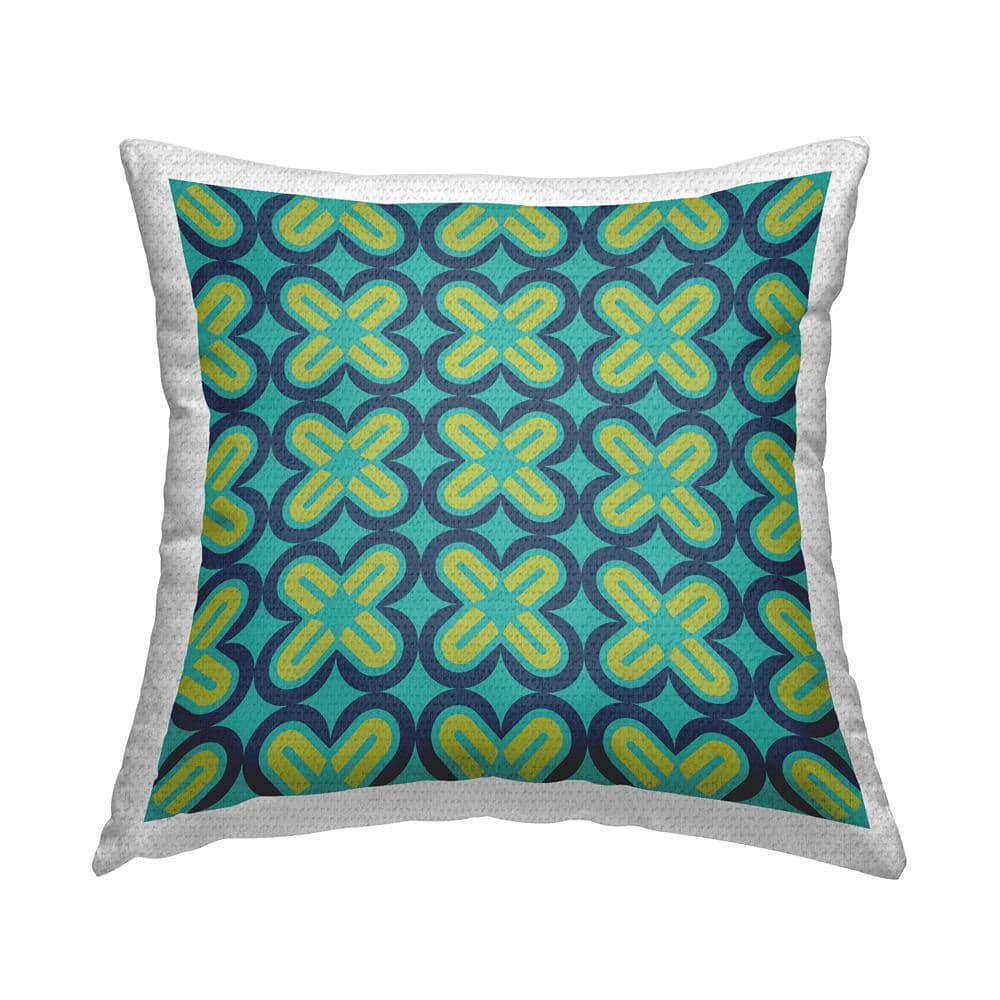 Green Modern Shapes Pattern Green Square Outdoor Throw Pillow price history on PriceWatchPro