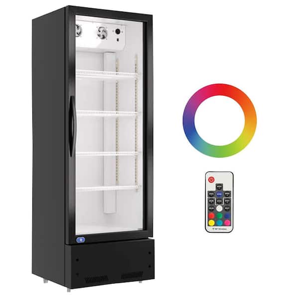 Aoibox 24 in. 16.5 cu. ft. Commercial Merchandiser Refrigerator Reach-in Beverage Cooler in Black with LED Light, ETL Approved
