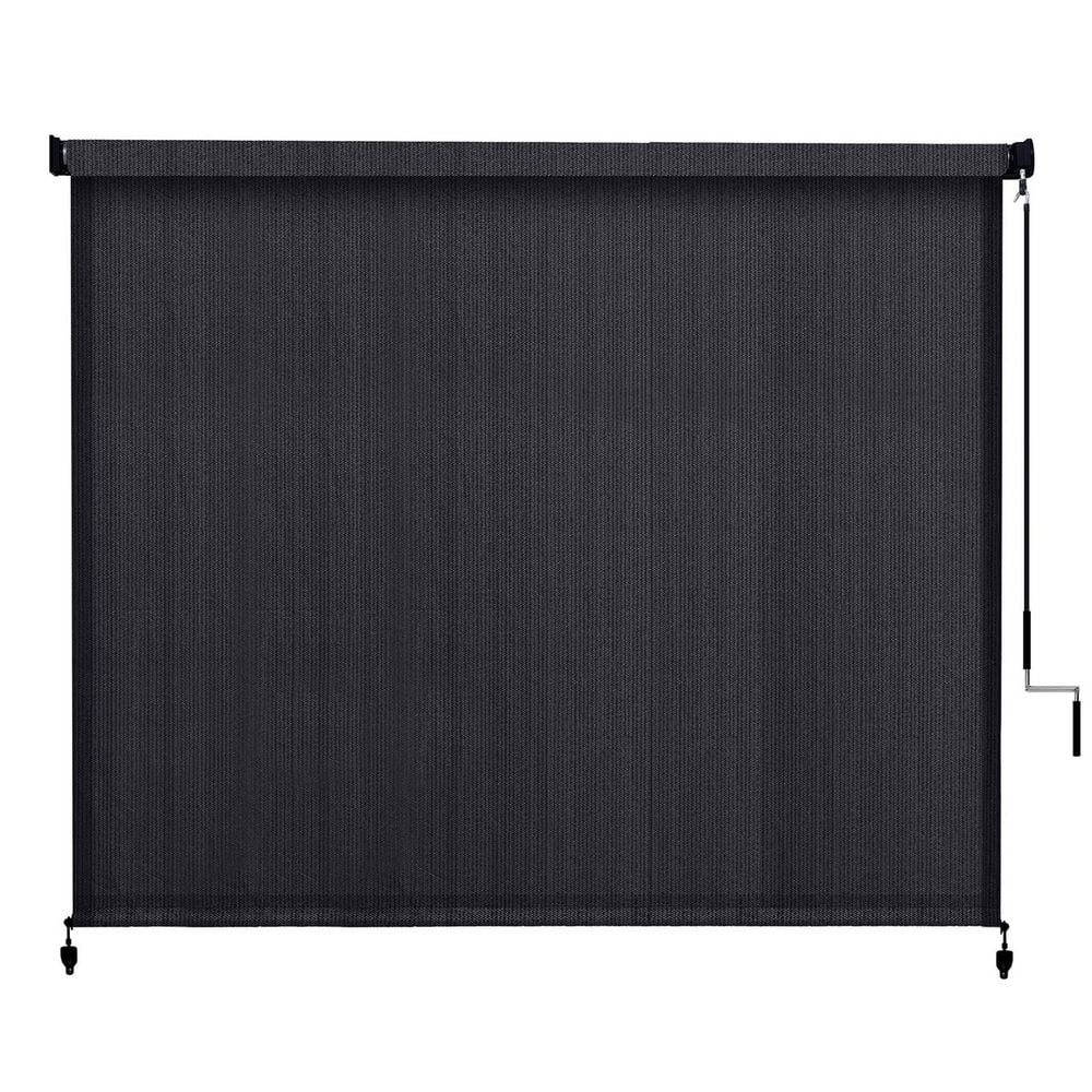 10 ft. x 8 ft. Graphite 200 GSM HDPE Fabric Roller Shades with Hand Crank, 95% UV Blocking for Yard, Deck and Pergolas price history on PriceWatchPro
