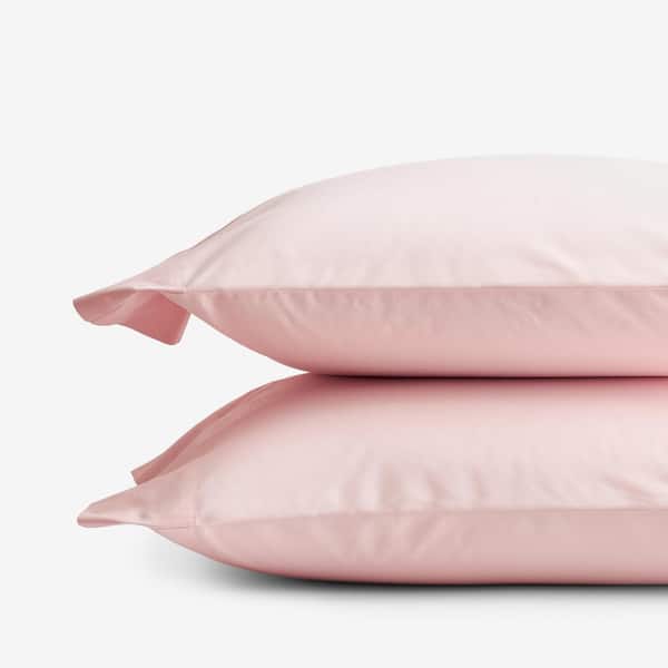 The Company Store Company Essentials Petal Pink Organic Cotton Percale Standard Pillowcases (Set of 2)