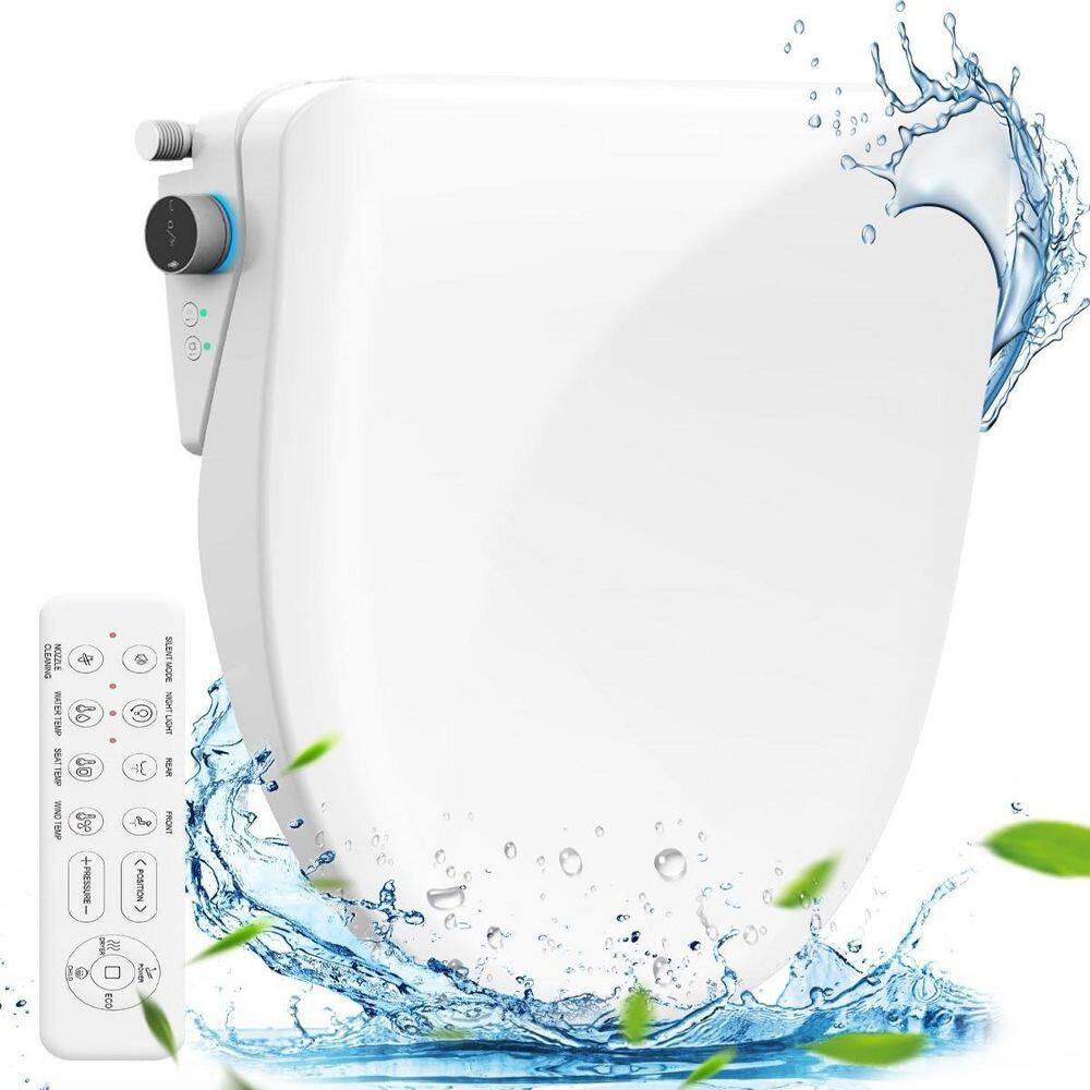 Bidet Seat for Elongated Toilets in White with 4 Cleaning Modes, Adjustable Angle and Pressure, Remote Control price history on PriceWatchPro