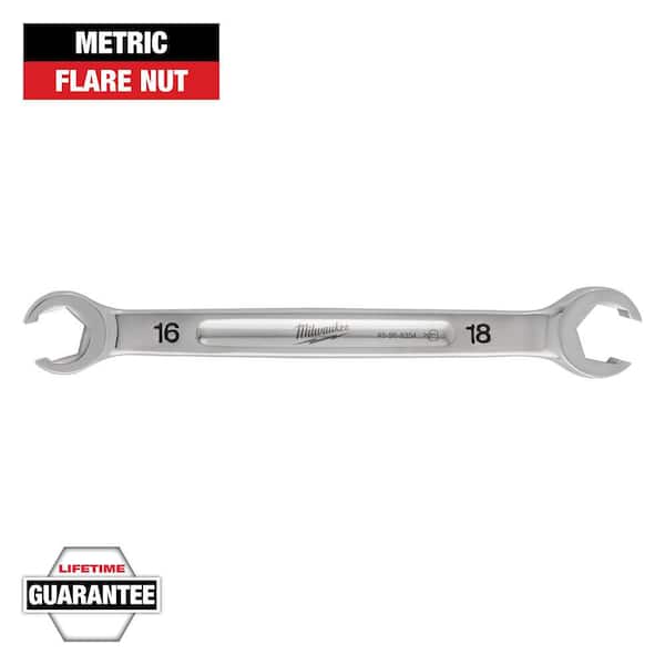 16 mm x 18 mm Double End Flare Nut Wrench