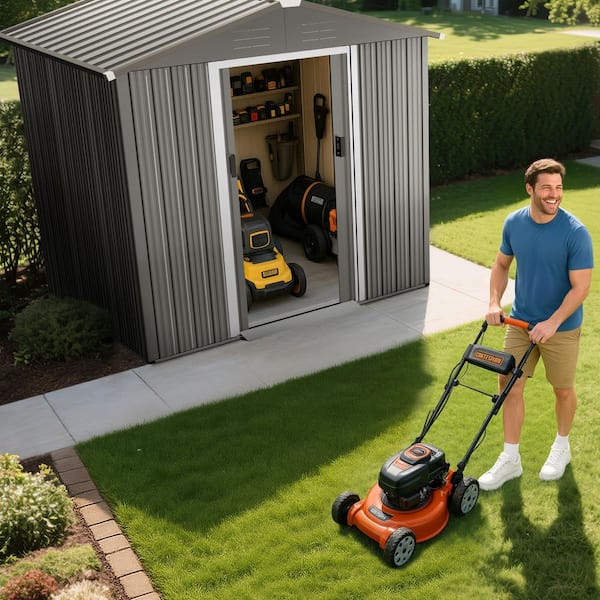 Nuu Garden 6 ft. x 4 ft. Metal Outdoor Backyard Garden Storage