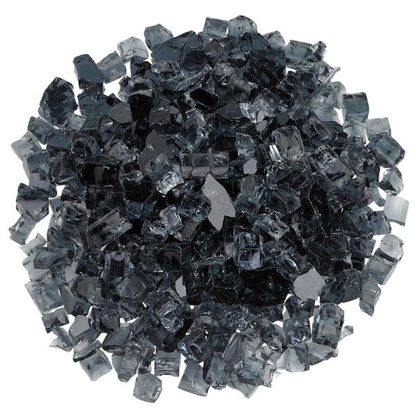 American Fire Glass 1/2 in. Gray Fire Glass 10 lbs. Bag