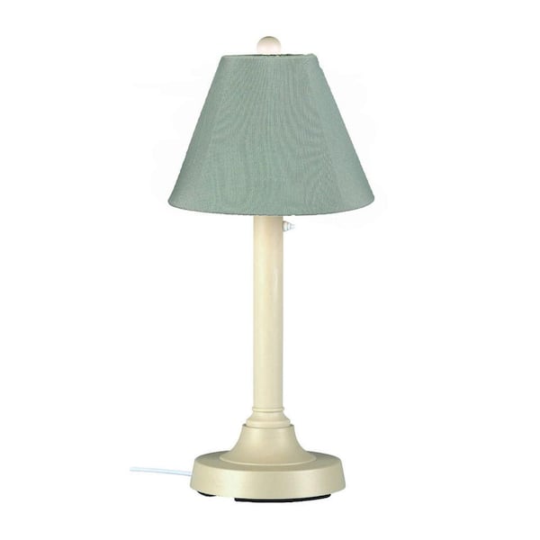 Patio Living Concepts San Juan 30 in. Bisque Outdoor Table Lamp with Spa Shade