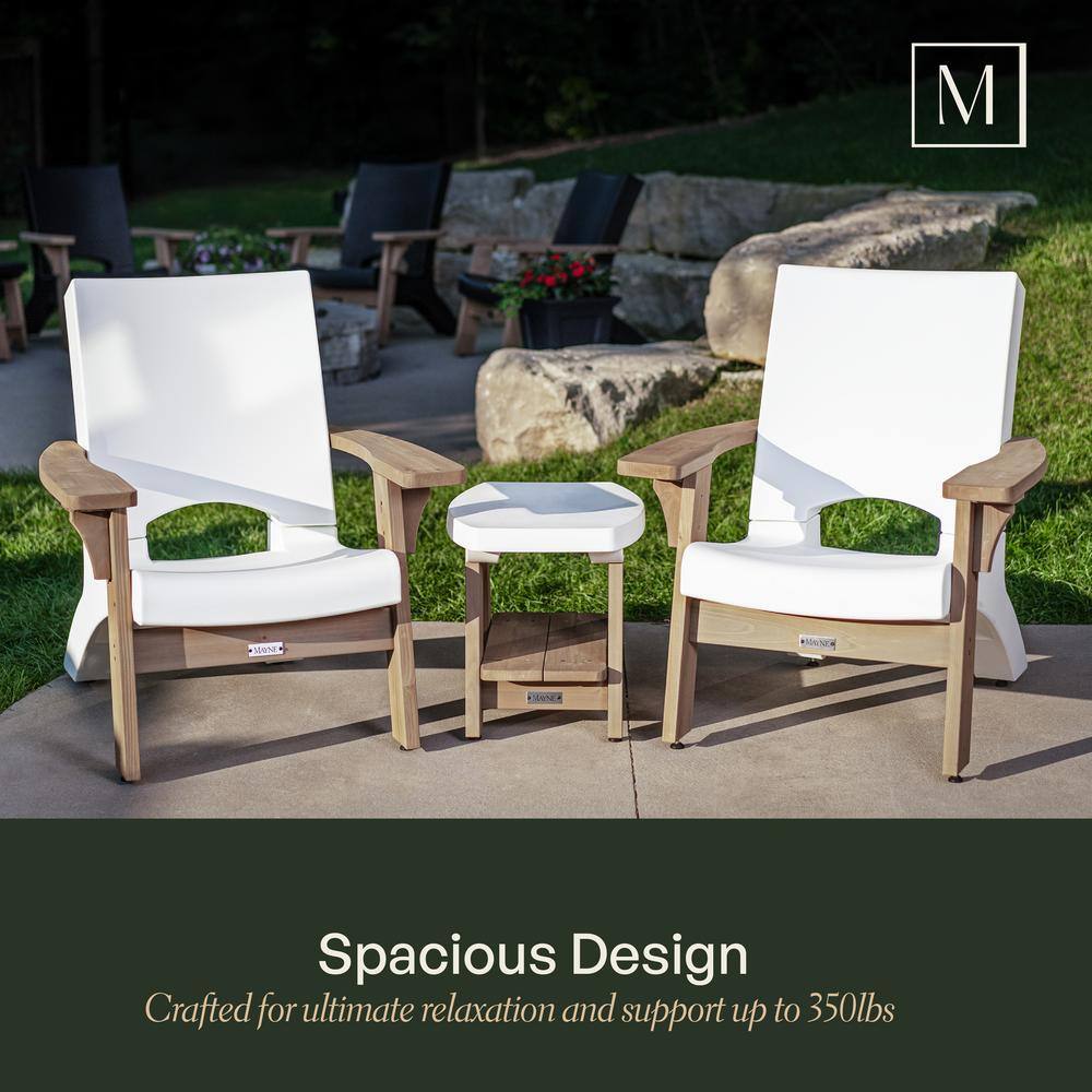 Mesa Black and Brown Resin and Wood 3-Piece Outdoor Seating Set