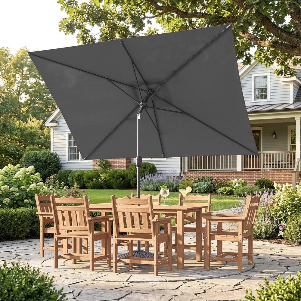 9' rectangular patio umbrella Deconk X 12' with LED Lights Outdoor Cantilever Umbrellas Simplify your outdoor experience bob Marley cantilever umbrella extra large Options:Matte/Gloss Blue/HI-VIZ