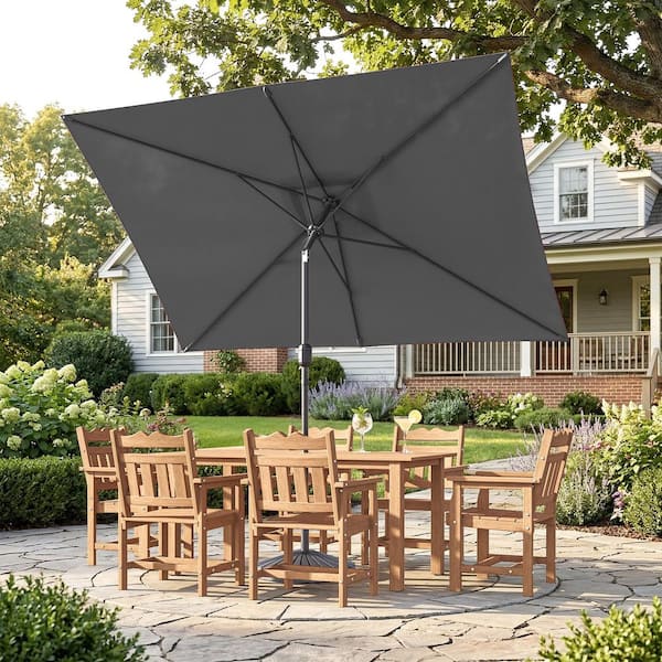 11 ft led round offset patio umbrella 10Ft Solar Powered LED Patio Umbrella Outdoor round Umbrella Large Can –  SpaChemGuy