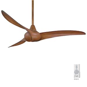 Wave 52 in. Indoor Distressed Koa Ceiling Fan with Remote Control
