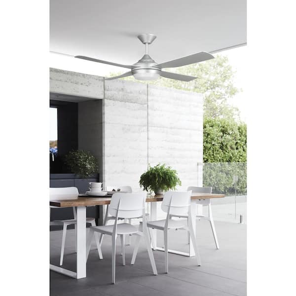 Lucci Air Moonah 52 in. LED Light Silver Ceiling Fan with Remote Control