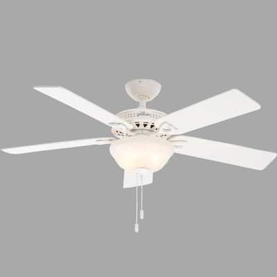 Astoria 52 in. Indoor White Ceiling Fan with Light Kit