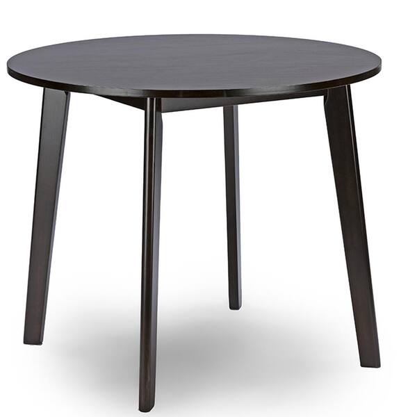 Baxton Studio Debbie Mid-Century Dark Brown Wood Round Dining Table Baxton Studio Debbie Mid-Century Dark Brown Wood Round Dining Table