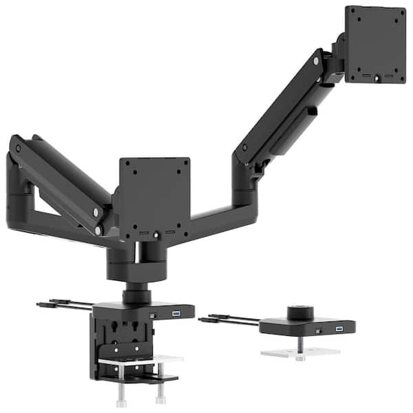 mount-it! 32 in. Triple Monitor Desk Mount with USB and Audio