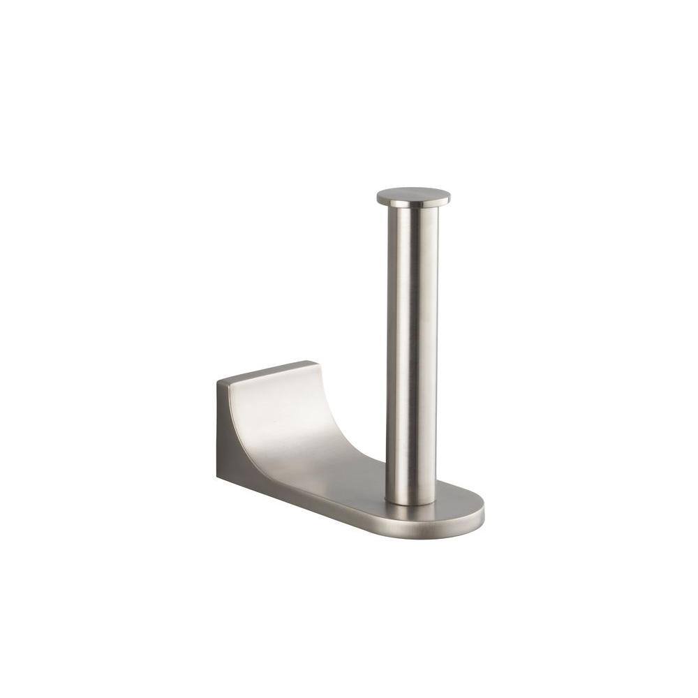 Loure Vertical Single Post Toilet Paper Holder in Polished Chrome