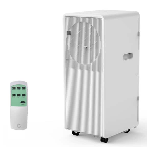 8000 BTU (DOE) 5000 BTU (SACC) Portable Air Conditioner Cools 175 Sq.Ft with Dehumidifier, Fan, Remote Control in White
