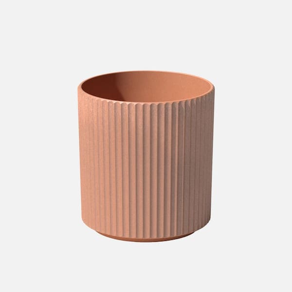 Demi 16 in. Round Terracotta Plastic Planter