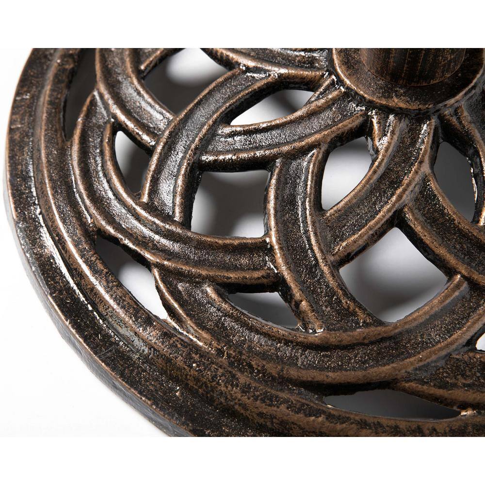 20 lb. Bronze Cast Iron Round Patio Umbrella Base Holder