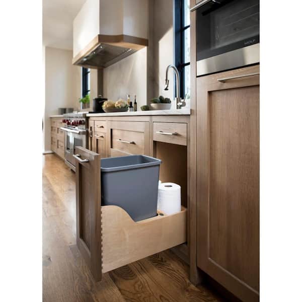 Rev-A-Shelf 32 Quart Single Trash Pull-Out Waste Container with