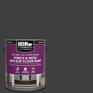 1 gal. #ECC-10-2 Jet Black Textured Low-Lustre Enamel Interior/Exterior Porch and Patio Anti-Slip Floor Paint