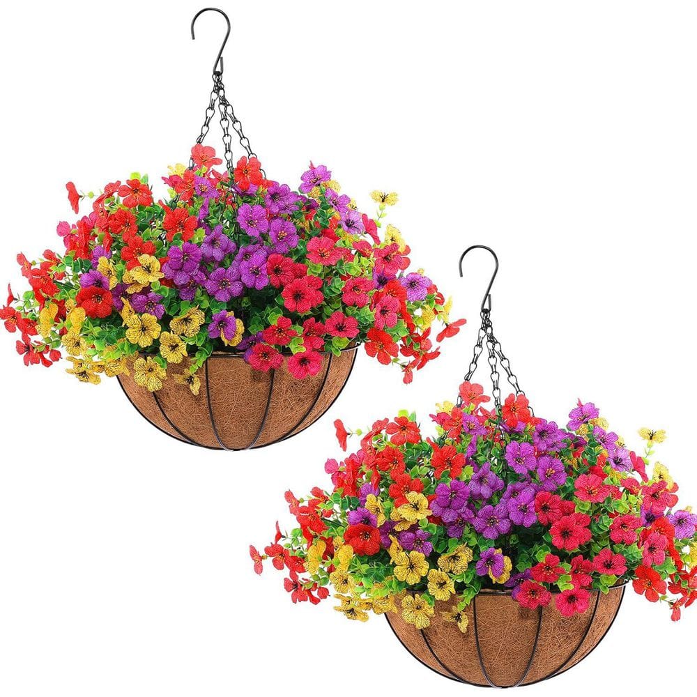 18.9 in. Multi-Colored Outdoor Artificial Chrysanthemum Flowers