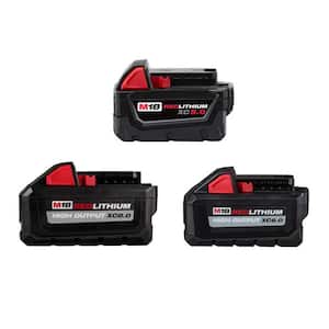 M18 18-Volt 5.0 Ah Lithium-Ion XC Extended Capacity Battery Pack with 6.0Ah and 8.0Ah Batteries (3-Pack)
