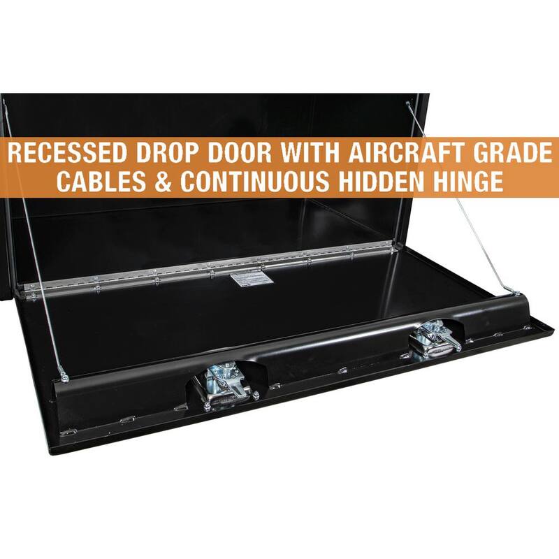 24 in. x 24 in. x 48 in. Gloss Black Steel Underbody Truck Tool Box