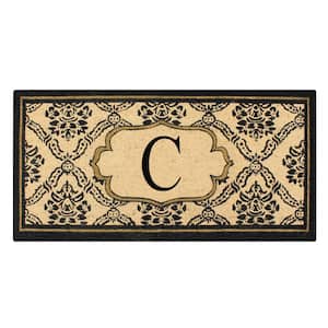 A1HC First Impression Uriel Treated 30 in. x 60 in. Coir Monogrammed C Door Mat