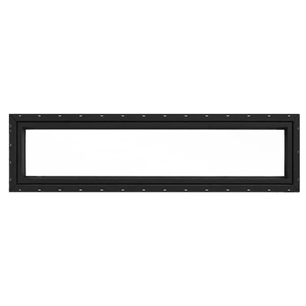 47-1/2 in. x 11-1/2 in. Clear Glass Fixed New Construction Black Vinyl Picture Window
