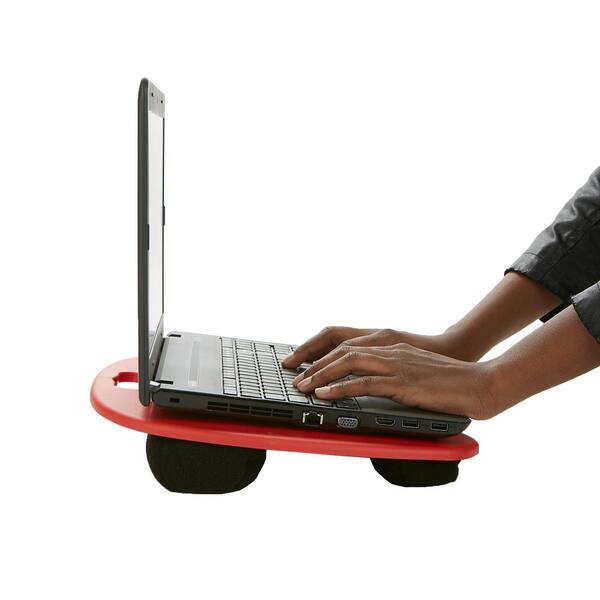 Mind Reader Portable Laptop Lap Desk with Handle, Monitor Holder, Laptop  Lap Holder, Built-in Cushion for Comfort, Red LPTPDSK-RED - The Home Depot