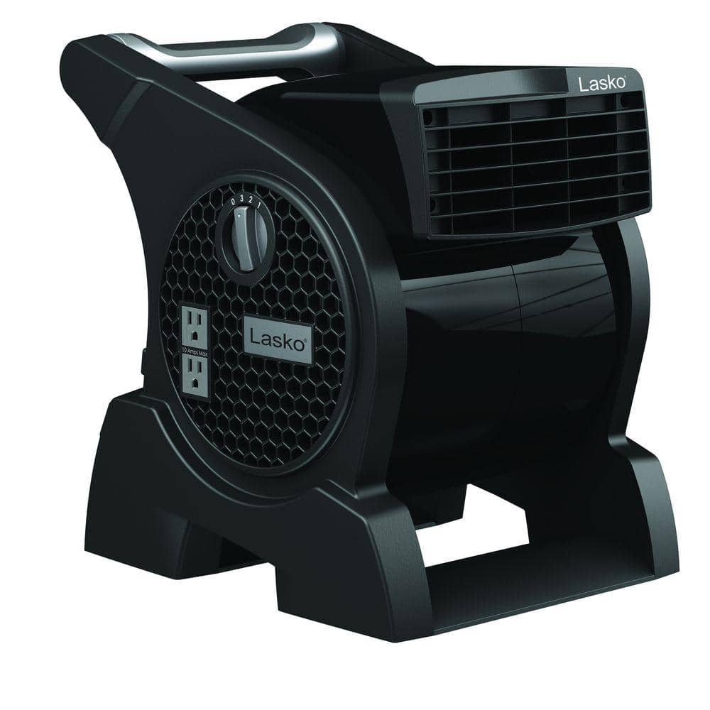 Reviews For Lasko Pro Performance Pivoting Blower Fan With Integrated Power Outlets U15600 The Home Depot