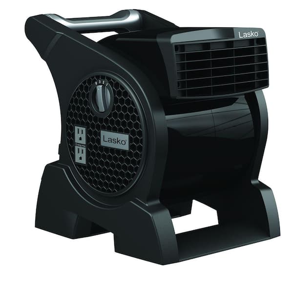 Lasko Pro Performance Pivoting Blower Fan with Integrated Power Outlets
